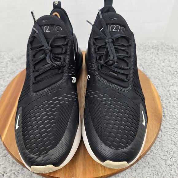 Nike Mens 13 Air Max 270 Black White Low Top Casual Daily Sneaker AH8050-002 - Picture 6 of 12